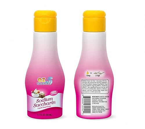 Miniatura 4 de Sacarina de sodio (1.7 oz - Edulcorante líquido 625 porcionesbotella)  Paquete de 2