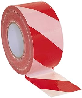 Sealey Btrw Hazard Warning Barrier Tape 80Mm X 100Mtr Red/White Non-Adhesive