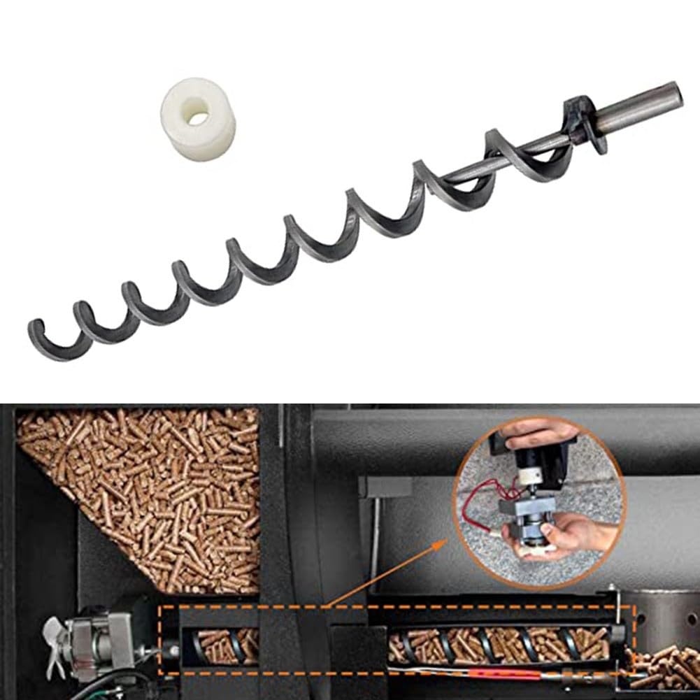 Schnecken- und Bürsten-Set, Schneckenwelle Schraube Schubstange Nylon Bürsten-Set, Zünder Spiralbohrer Schraubstange Zubehör, für Traeger Pelletgrills