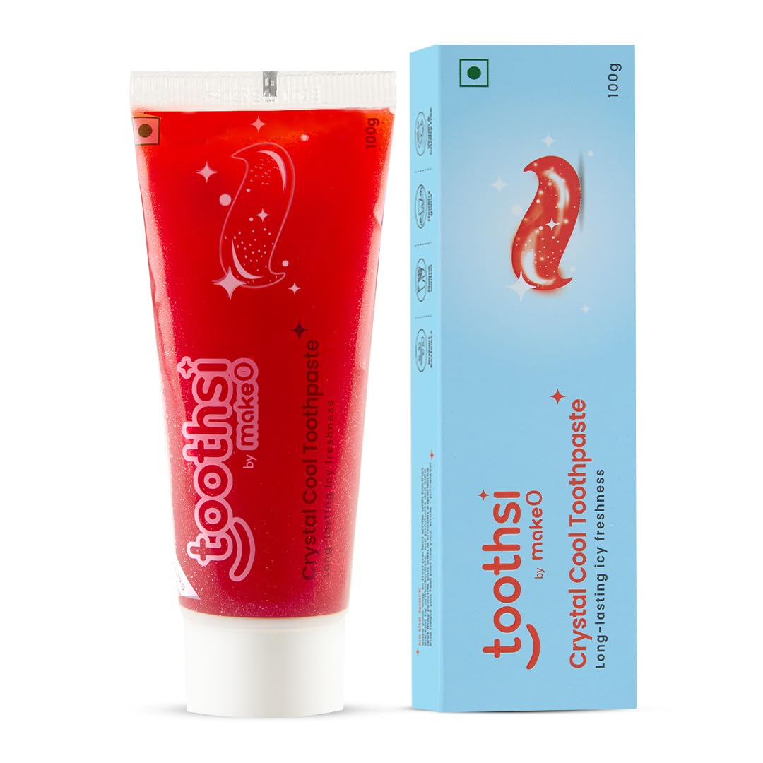 Toothsi Crystal Cool Toothpaste | Long Lasting Icy Freshness | Daily Germ Protection | Tooth Paste with Mint for Fresh Breath | Oral Care | Healthy Gums & Teeth | Enamel Safe | Pack of 1 | 100 gm-image-0