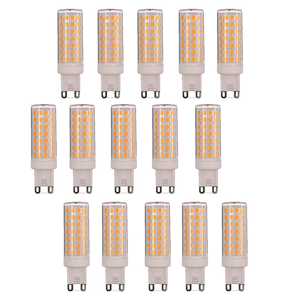 15er LED-Lampen G9 9W gleichwertige Halogenlampen 80W G9 800LM Energiesparlampen Lampenfassung G9 LED Lampe AC 220-240V Nicht Dimmbar Warmweiß 3000K G9 Kapsel