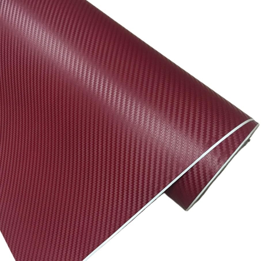 Listwy ochronne progów samochodowych, Oklejenie samochodu 30cm x 127cm 3D folia winylowa z włókna węglowego wielokolorowa naklejka w rolce do stylizacji Moto Auto(Black)