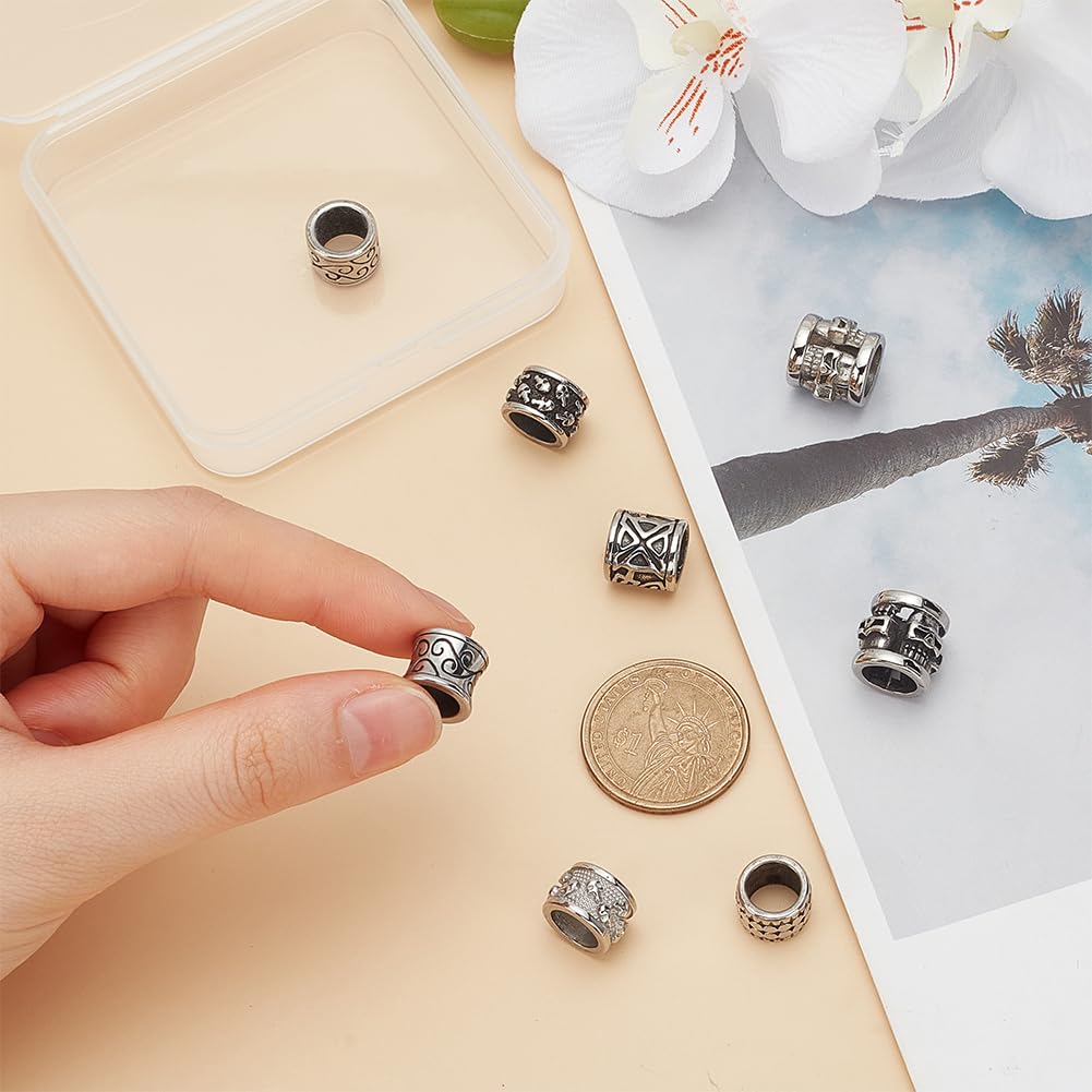 PH PandaHall 8pcs 8mm Hole Column Beads - Image 3