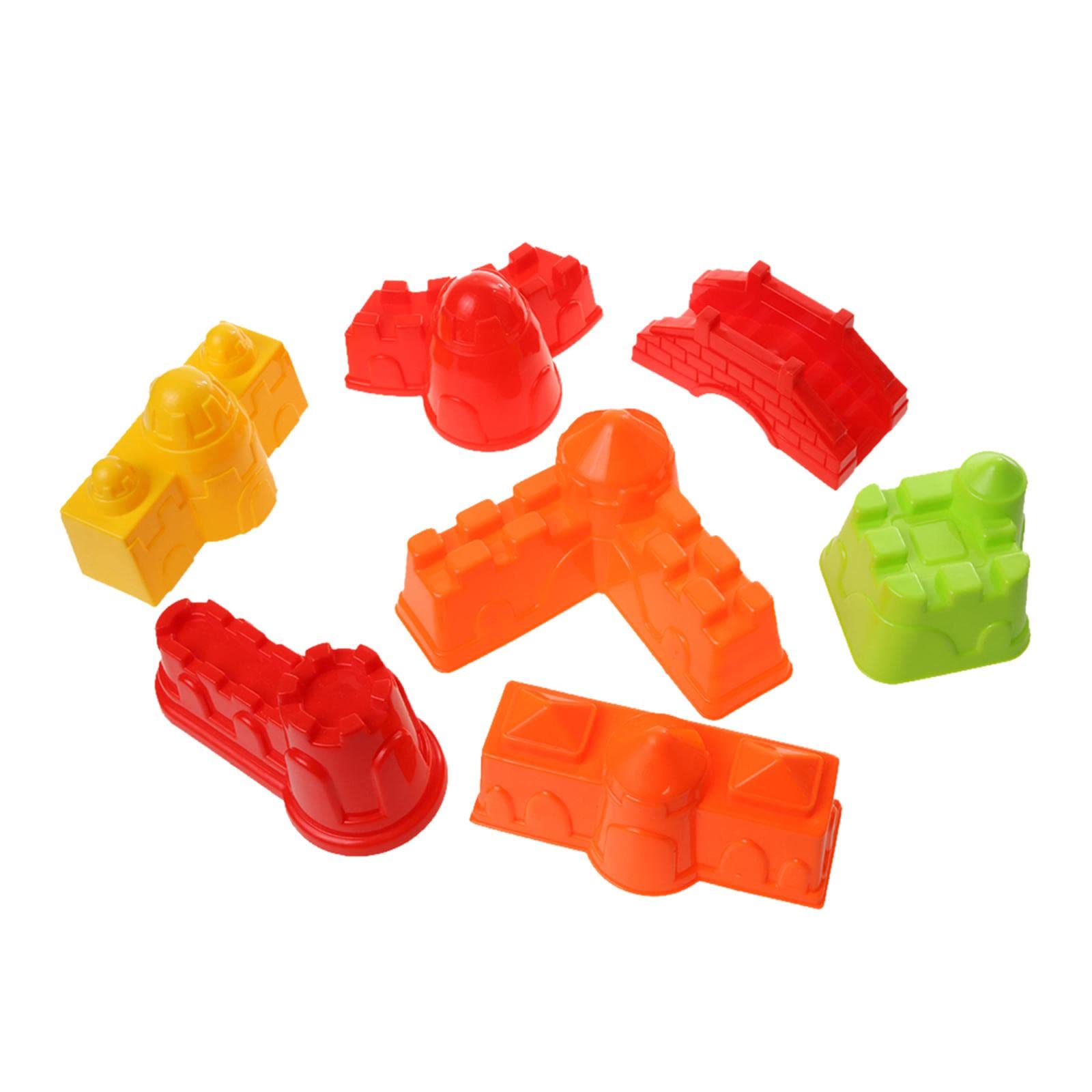 UJEAVETTE® 7Pcs Castle Rampart Shape Sand Clay Mold Beach Garden Park Kids Outdoor Toys