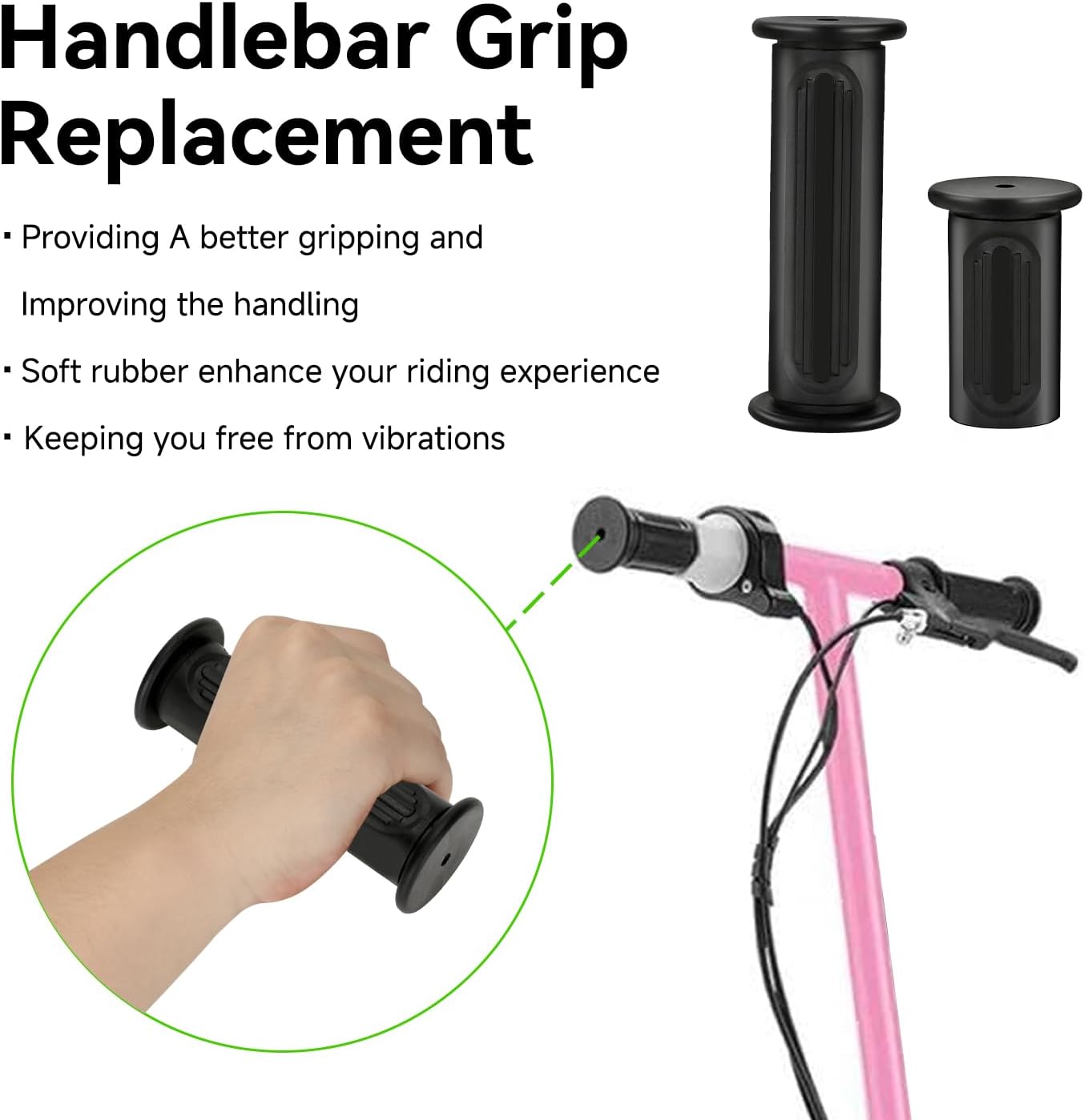 E100 Controller Replacement for Razor E100 E125 (V10+) E175 (V18+) Electric Scooter, Control Module and Handlebar Grips for E150 Part ZK2400-DP-LD-ROHS ZK2400-DP-FS-ROHS