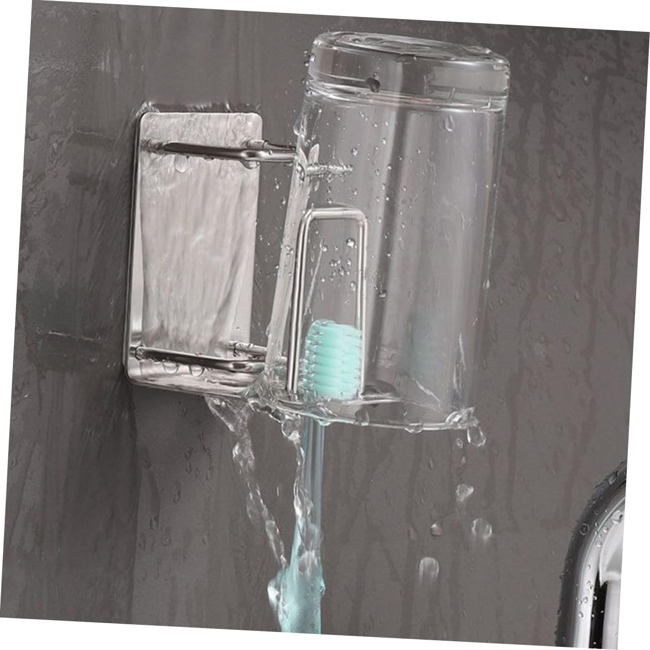 PRETYZOOM 4 Uds Estante para Tazas Organizador De Cepillos De Accesorios De Baño Soporte para Cepillos De Montado En La Pared Soporte para Cepillos De De Metal