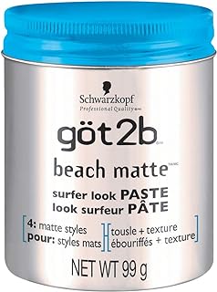 Schwarzkopf Got2b Beach Matte Surfer Look Paste for Matte Styles 99g ( Packaging May Vary )