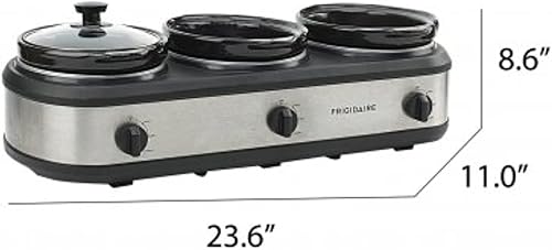 Miniatura 4 de FRIGIDAIRE ESC3105-SS Servidor de buffet de triple olla de cocción lenta, INOXIDABLE, 3x2.5QT