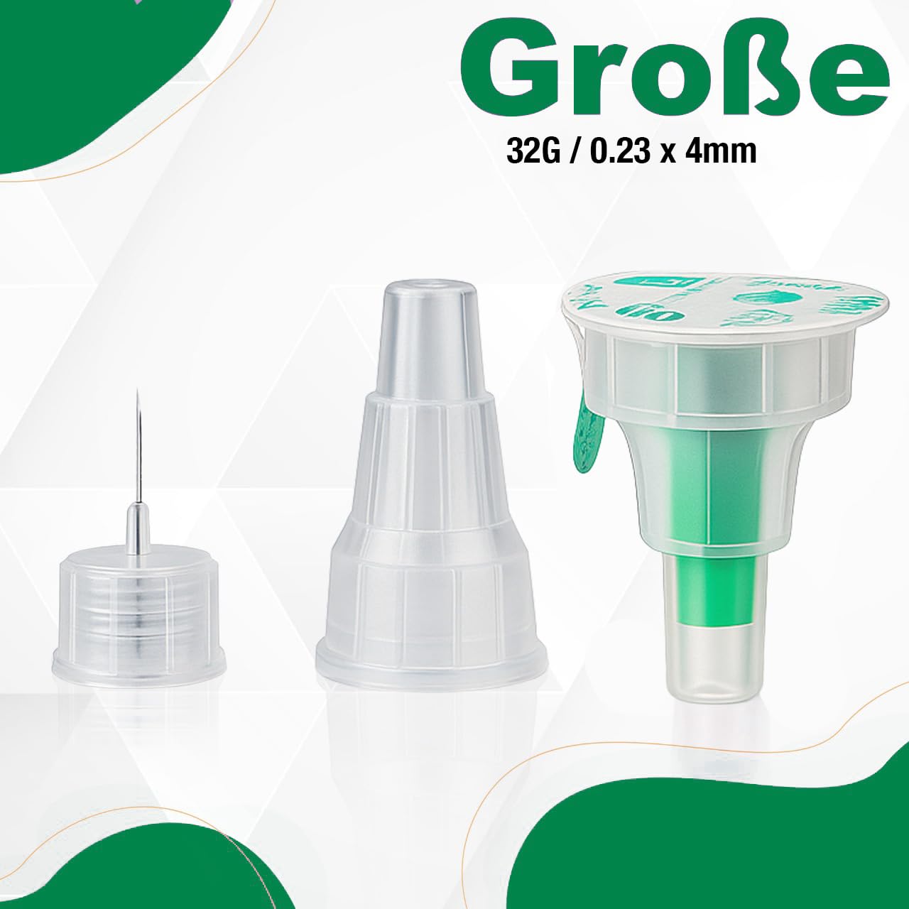 Sterile Einweg-Nadeln 32G (0,23 x 4mm) - 100 Stück Mit Schutzfolie Für Labor, Industrie, Kosmetik, Lebensmittelherstellung, Epoxidharz, Parfüm, Schmierstoffe, Dichtstoffe