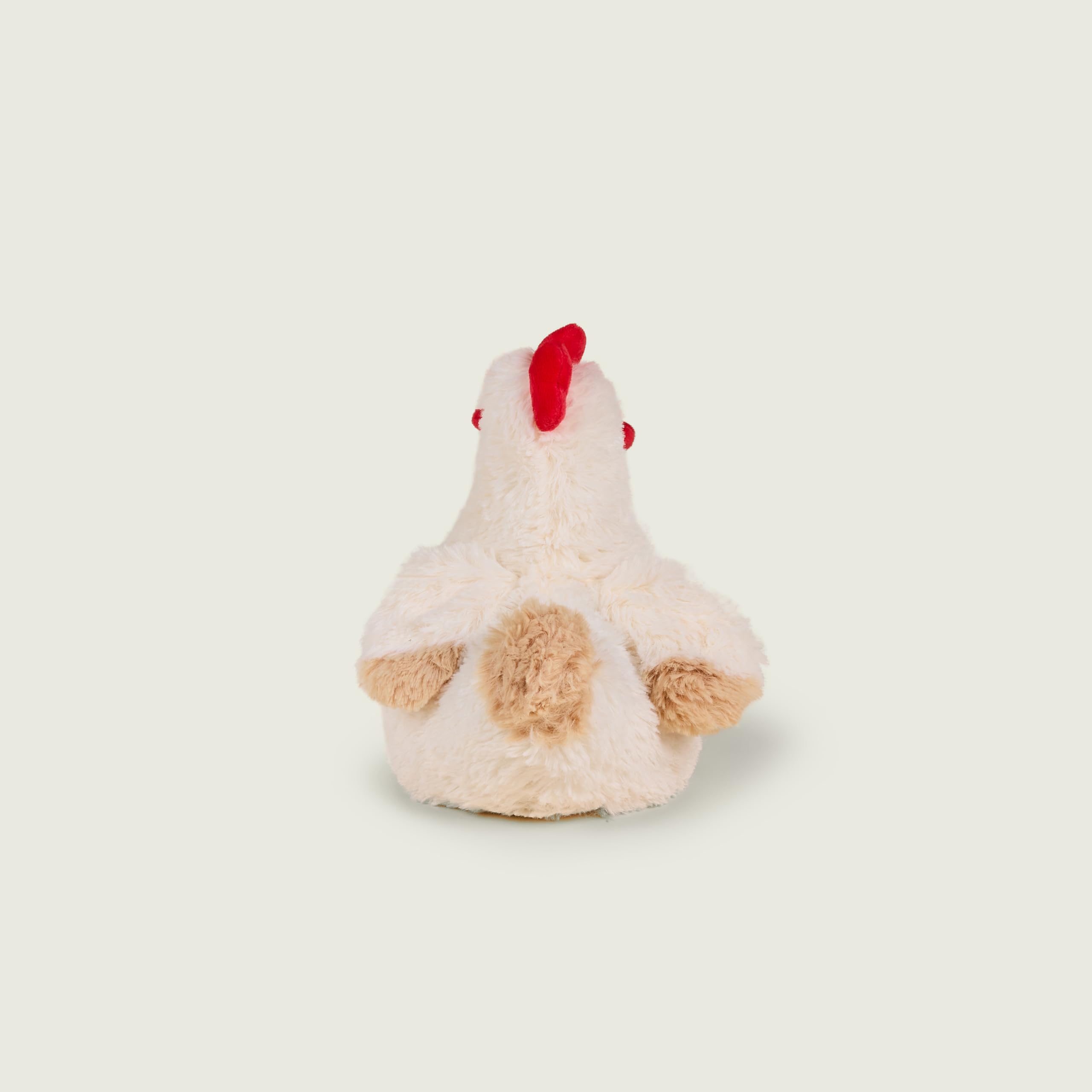 Warmies Creme Henne Plüschtier Große Größe, Vollständig Mikrowellengeeignet und Gewichtetes Kuscheltier für Angst, Im Gefrierschrank kühlen oder in der Mikrowelle erwärmen, Weiches Wärmekissen
