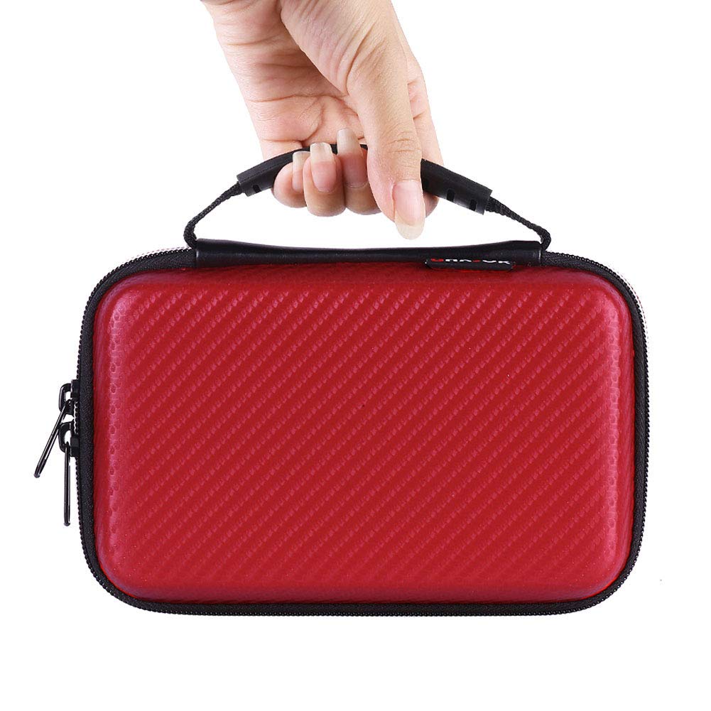Soyan Carrying Case for New Nintendo 2DS XL and New 3DS XL, with Carry Handle and 16 Game Holders (Red)