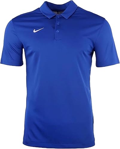 Nike Mens Dri-FIT Short Sleeve Polo Shirt (Large, Royal)