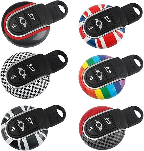 Vista 12 de Funda para llavero con accesorios para Mini Cooper F54 Clubman 55 F56 F57 F60 Countryman hasta 2023 Union Jack en forma de U Oro