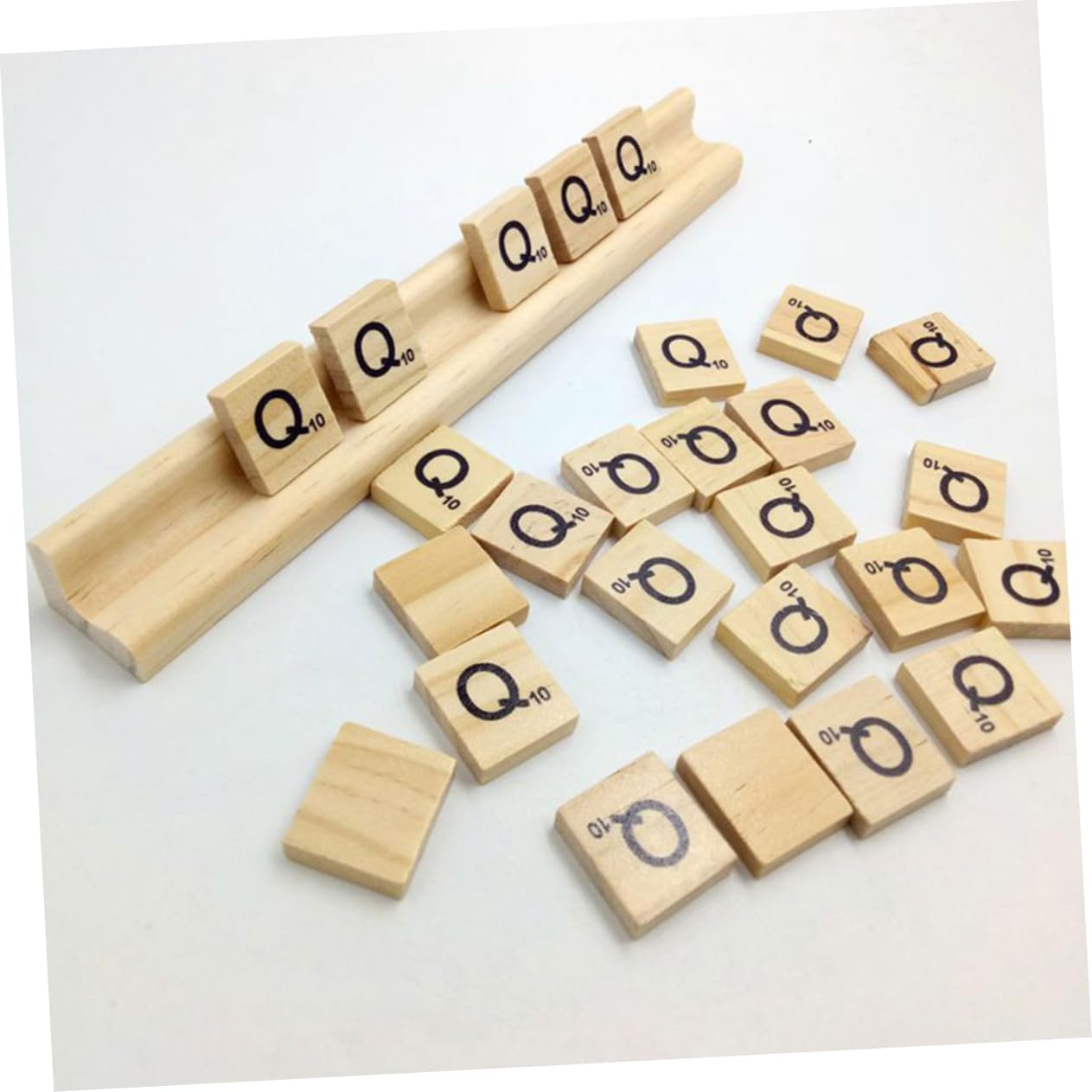 ibasenice 6pcs Domino Stand Chinese Mahjong Tiles Mexican Train Trays Portable Rack Mahjong Tile Pusher Letter Tile Holder Portable Mahjong Rack Mahjong Organizer Gaming Card Organizer Wood