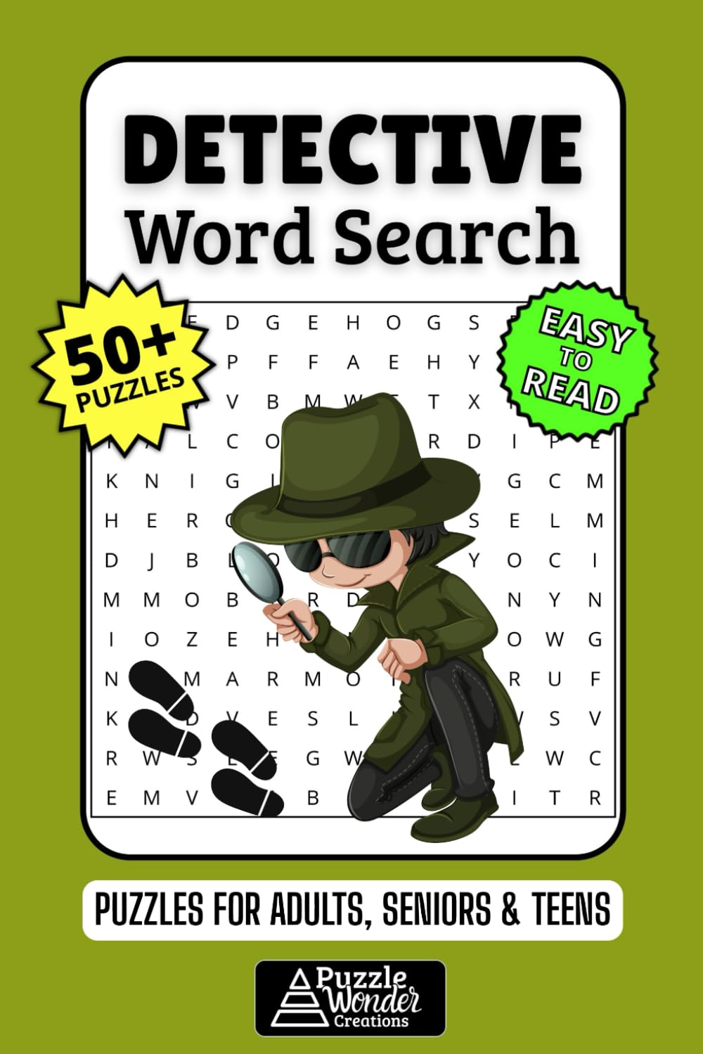 Detective Word Search Puzzle Book: 50+ Fun & Easy-to-Read Puzzles Exploring Clues, Sleuths & Mysteries, Gift for Mystery Fans & Crime Buffs, Adults, Seniors & Teens