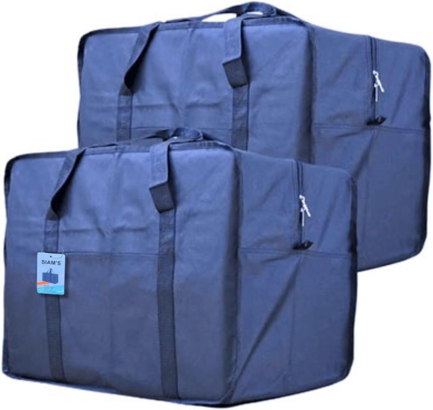 2 PCS Travel Bag Set, Square Cargo Travel Duffle Bag, Canvas Luggage Tote, TSA Approved, Blue Color, Size 29x24x15.5 in, Holds up to 70 lb