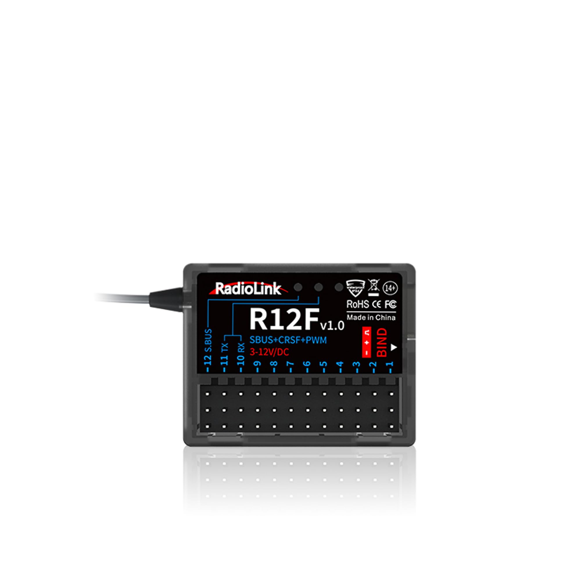 Radiolink R12F 12 Channels RC Receiver for RC Airplane Jet, Car