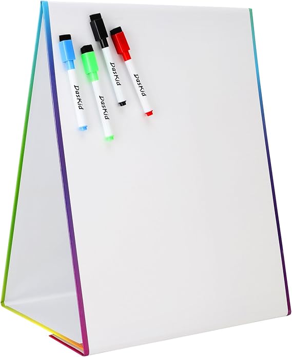 Tabletop Easel & Whiteboard (2 Sides) includes 4
