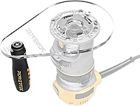 Vista 11 de POWERTEC Placa Base para Router de Acrílico de 5-3/4 pulgadas con tornillos y agujeros preperforados para routers de corte y inmersión, placa