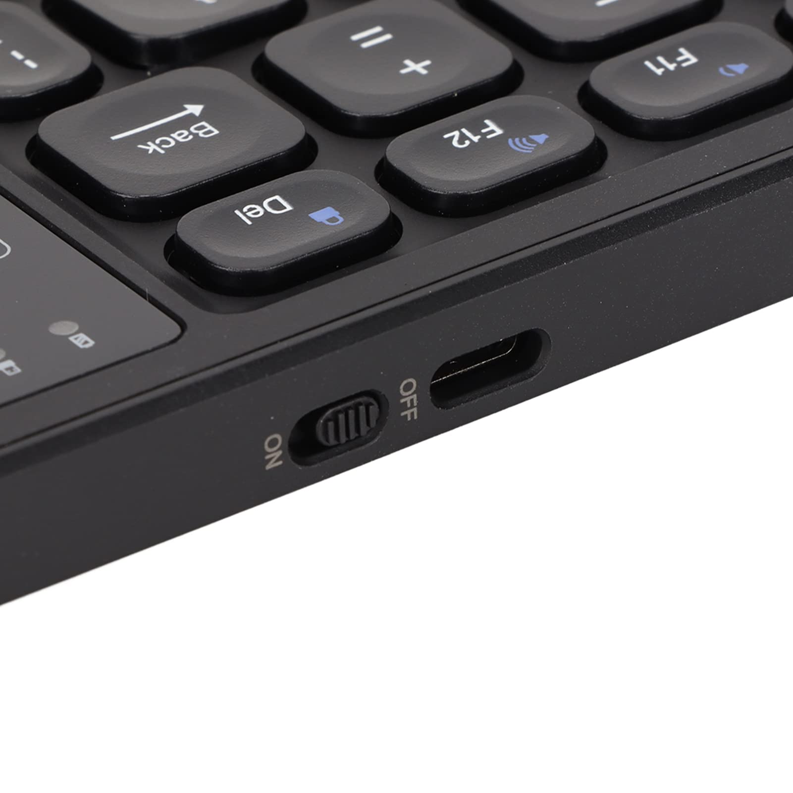 Klawiatura Touchpad, Klawiatura Bezprzewodowa Plug and Play z Touchpadem, Przenośny Rozmiar do Biura (Czarny)