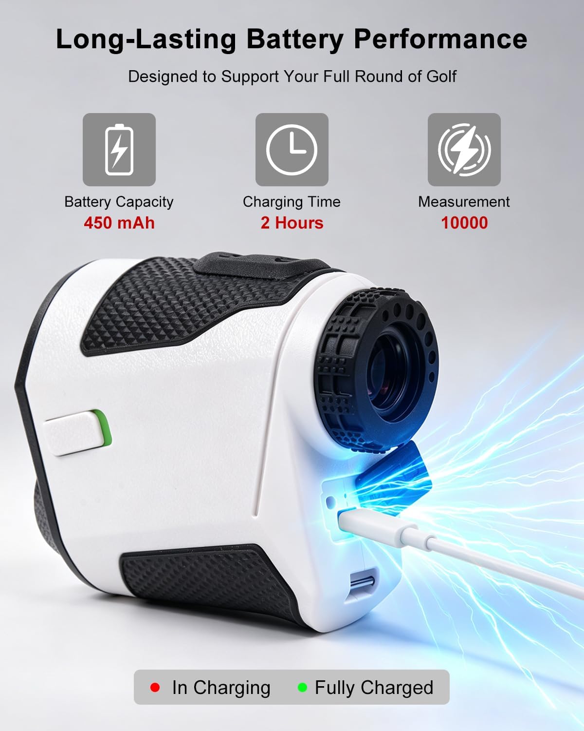 Golf Laser Rangefinder with Slope, 1500 Yards, ±0.5 Yard Accuracy,7X Magnification, Flag Pole Locking Vibration, Rechargeable 800mAh Battery, Magnetic Mount for Golf Cart