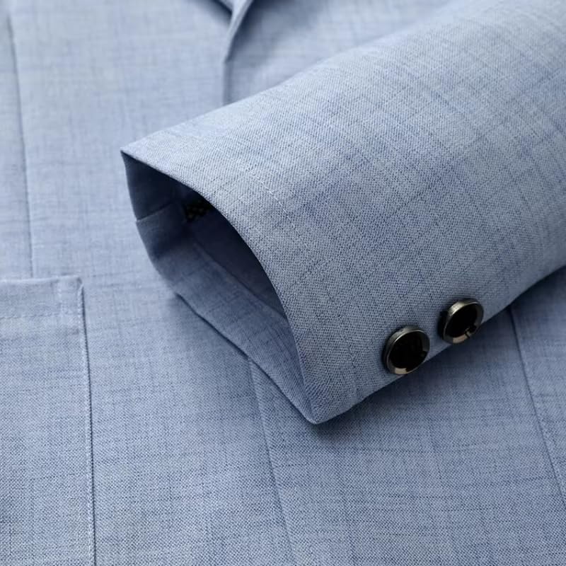Men's Sun Protection Lightweight Long Sleeve Suit Jacket Summer Business Blazer for Men-Blue014