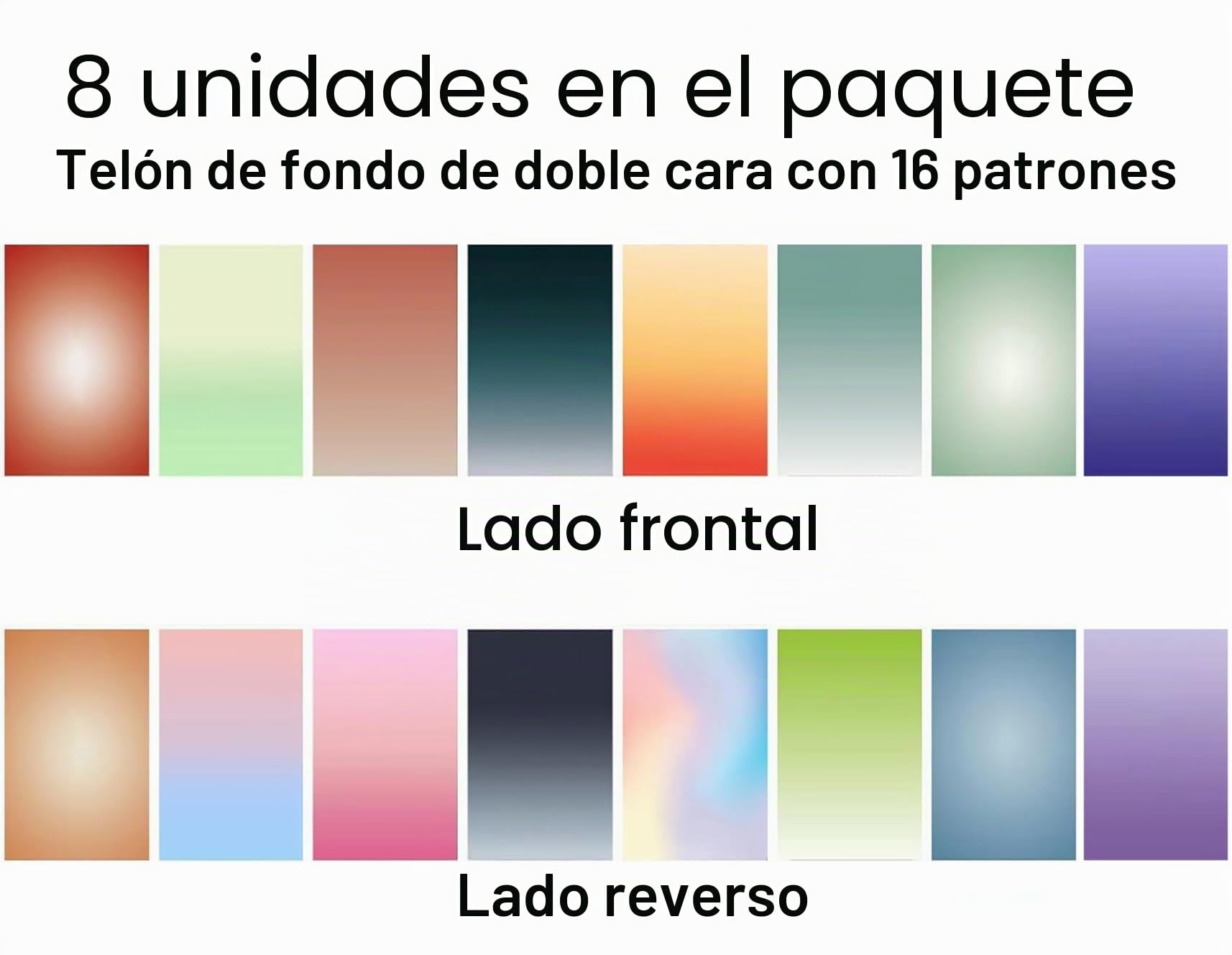 7 Piezas de Papel de Fondo Gradual 3D de 14 Patrones para fotografía con Soporte, 34 x 23 Pulgadas, Fondos de Mesa de Fotos de Doble Cara para Alimentos, Joyas, cosméticos, Maquillaje