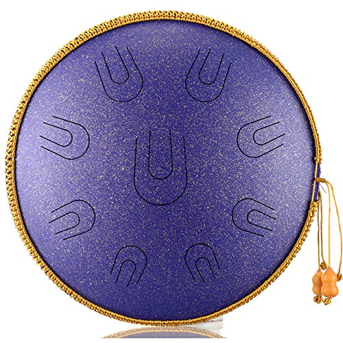 Tambor de acero Lotus de 14 pulgadas y 9 notas con bolsa y mazos