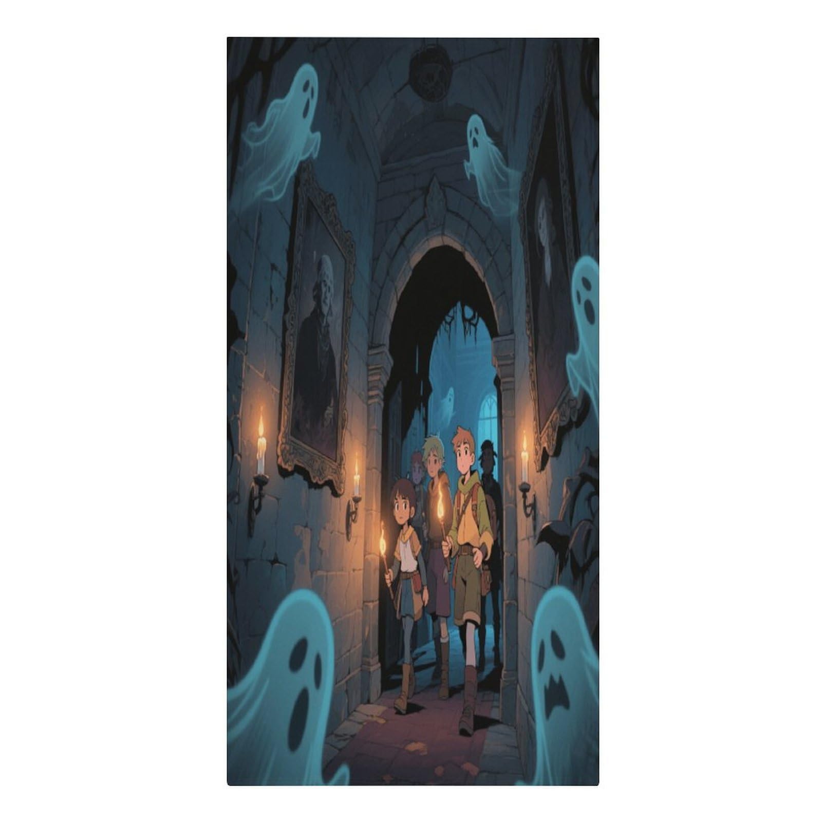 Fekiloot Men's Style Ghost Castle Large Beach Towel, Travel Towel For Adults Wo, Pool Towels For Beach, Camping, Swim Pool, Gym, Sports& Yoga 61.4"X30.3"