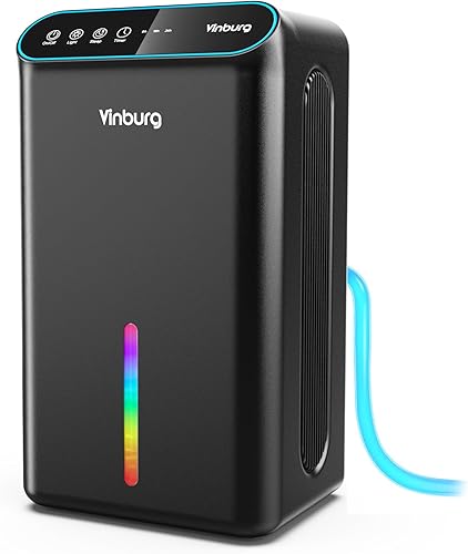 Miniatura 1 de Deshumidificador para el hogar (tanque de agua de 85 onzas, 800 pies cuadrados) deshumidificador pequeño silencioso para sótano, dormitorio, baño