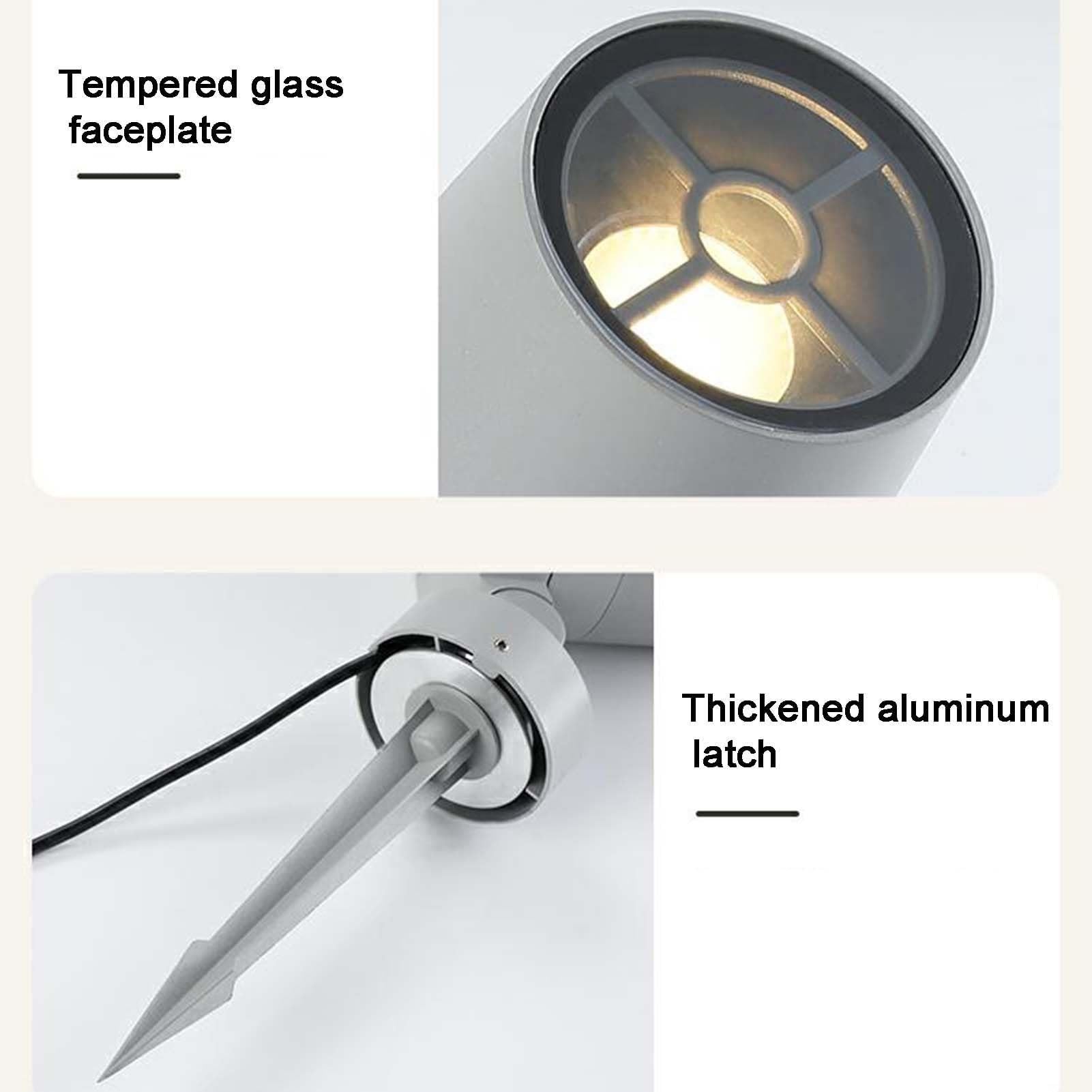 Obrotowy reflektor - Zewnętrzne reflektory LED, wodoodporne światła drzew IP66, reflektor wiązkowy LED 12 V/24 V, do podwórka, ogrodów, trawników, świateł do willi i krajobrazów (ciepły biały