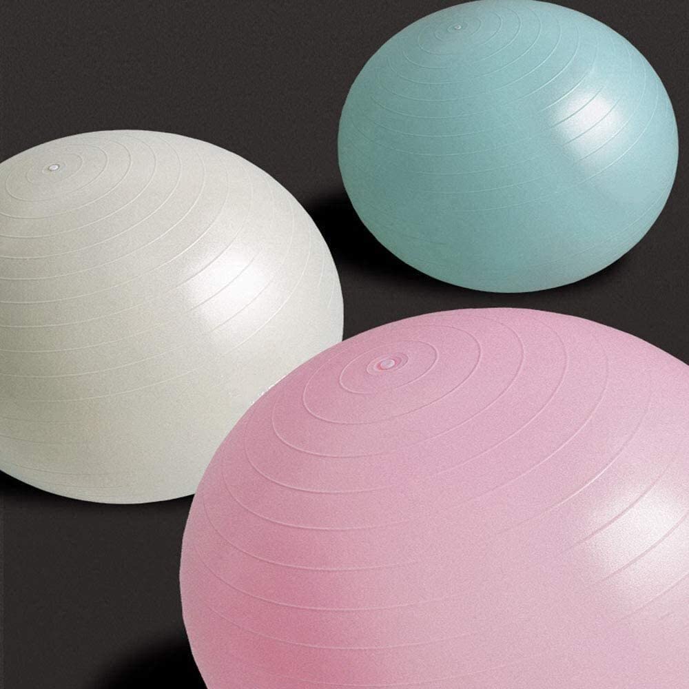 Piłka fitness Piłka do pilatesu Siłownia Joga z pompą powietrza, do treningu równowagi w biurze domowym Piłka wspomagająca poród (Colo)(Grigio,55cm)