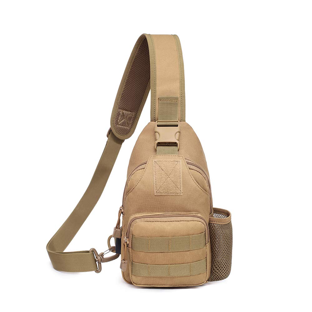 Men's Sling Shoulder Bag Cloth Single Shoulder Messenger Bag, Anti-theft Chest Bag with USB Port Casual Crossbody Bag for Sport Outdoor Gym Cycling Camping Hiking