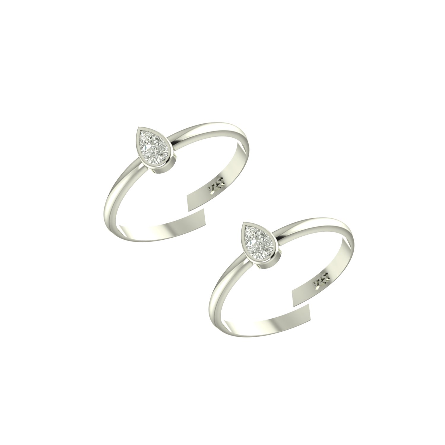 peenzone 925 CZ Silver Toe Rings (Leg Finger Rings) In Pure 92.5 Sterling Silver For Women | Toe Rings for Women and Girls | Chandi Bichiya-picture-25