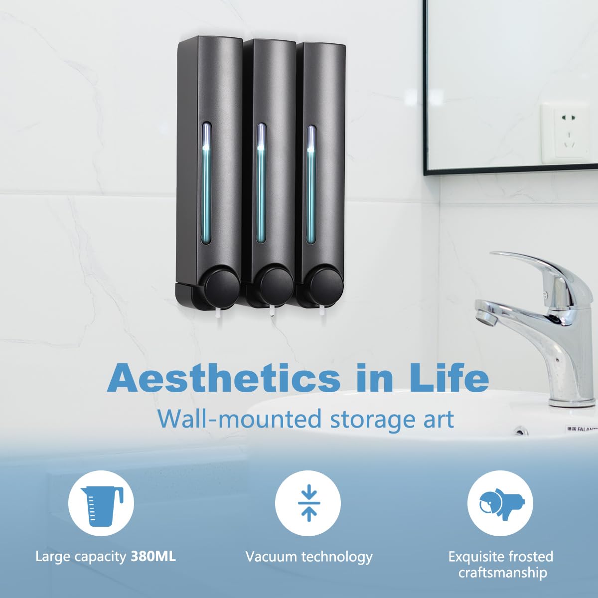 Zeepdispenser Wandmontage Handmatige Douche Zeepdispenser Douchegel Wasmiddel Dispenser Voor Badkamer Hotel kopen vanaf een prijs van 13
