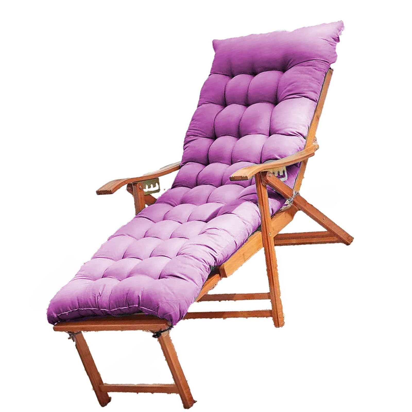 VisLarsc Rocking Chair Cushion Pads Garden Recliner Chair Cushion with Anti-slip Soft Sunlounger Cushion with Tie Rocking Chair Cushion for Indoor& Outdoor (Lavender Violet,165 * 45)