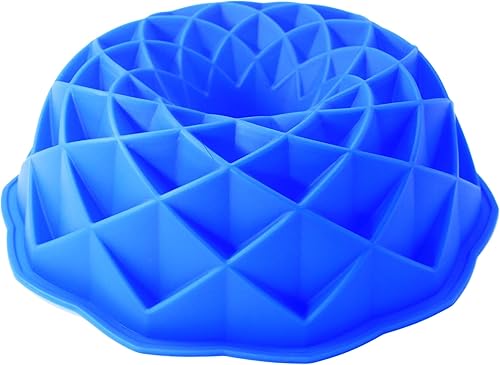Miniatura 6 de X-Haibei Molde de silicona para hornear pan, gelatina, gelatina, pudín de gelatina, para hornear, 8.3 pulgadas
