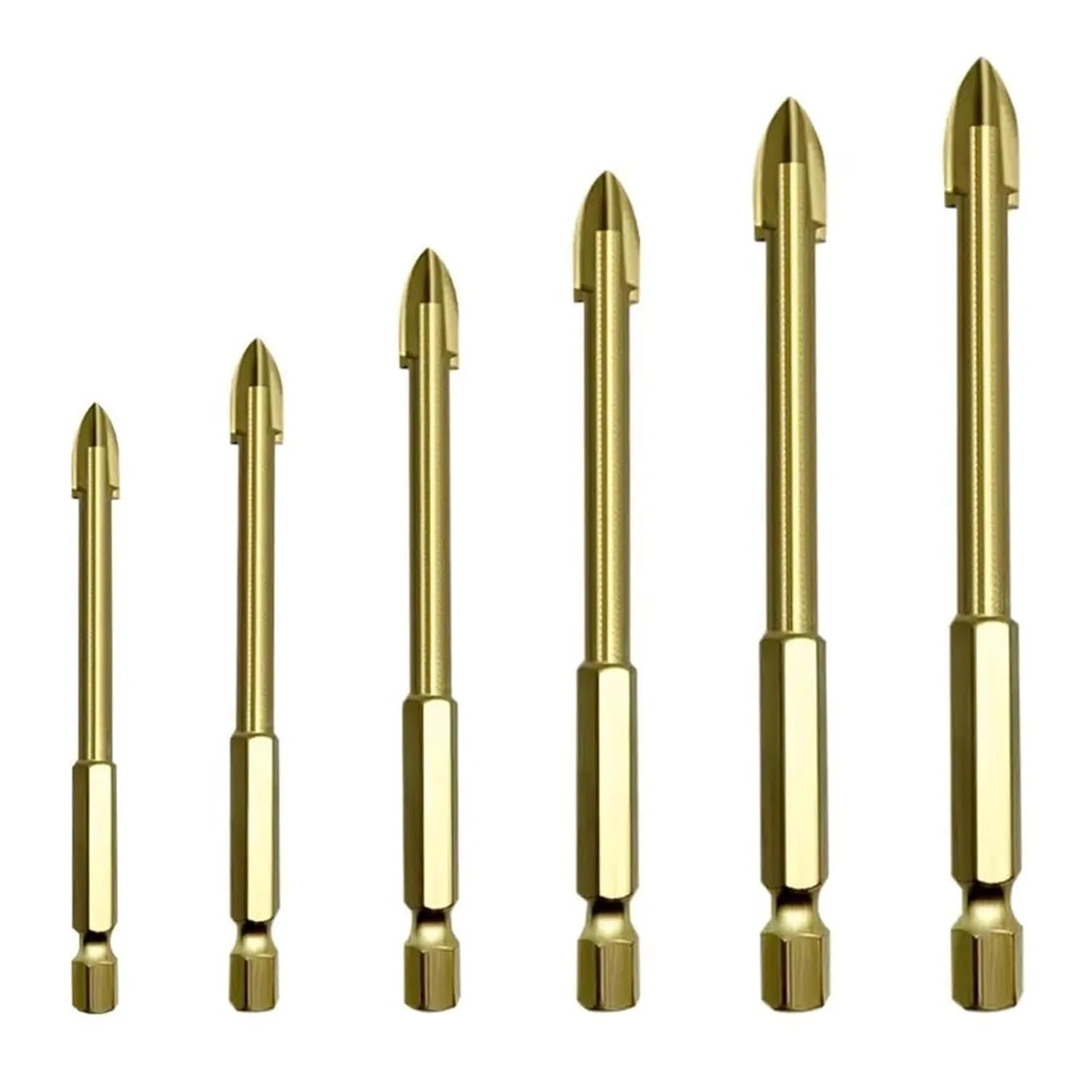 Multifunctional Cross Drilling Bit Hexagonal Handle Glass Drill Bit High Hardness Carbon Steel Drilling Bit Hole Opener 1Pcs(12mm)