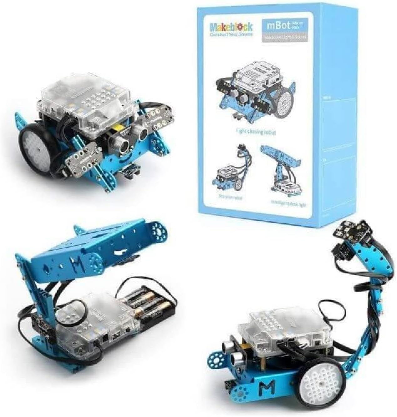 Interactive Light & Sound Robot Add-on Pack Designed for mBot, 3-in-1 Robot Add-on Pack, 3+ Shapes