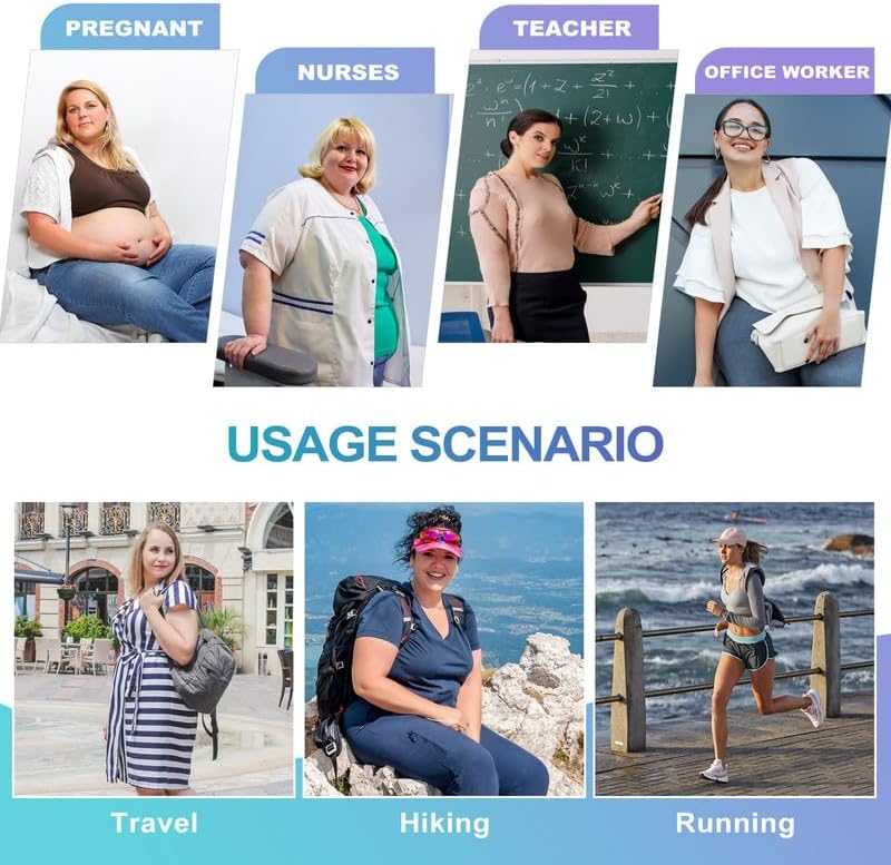 Miniatura 6 de LEVSOX Calcetines de compresión de talla grande, calcetines de soporte de pantorrilla ancha para mujeres y hombres, 15-20 mmHg hasta la rodilla,