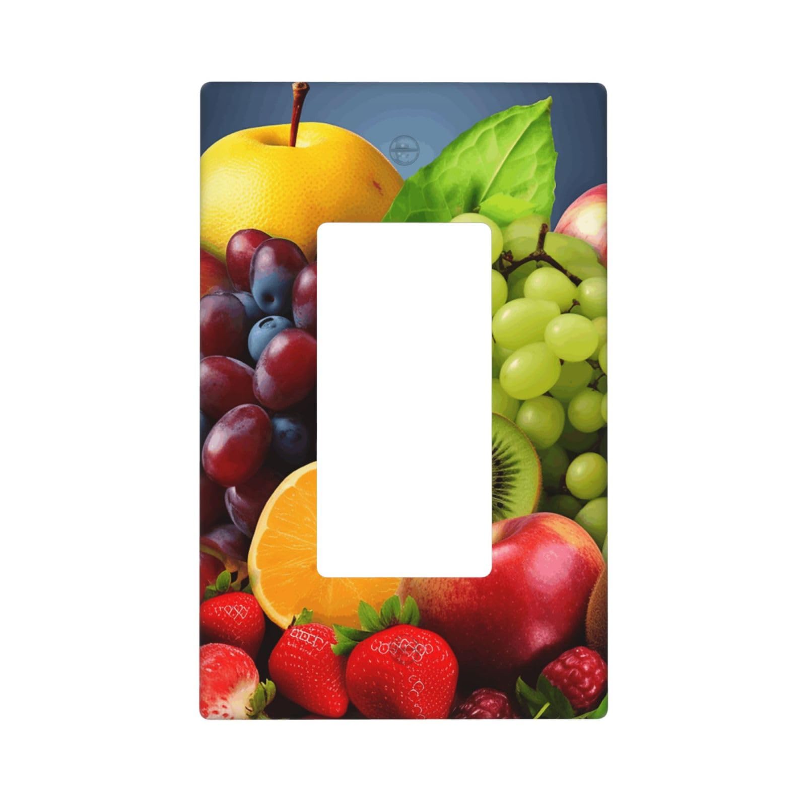 Decorator Wall Plate 1 Gang Light Switch Covers Decorator Receptacle Outlet Covers Fruits Wall Plates for Electrical Outlets Plug Cover Single Rocker Switch Plates