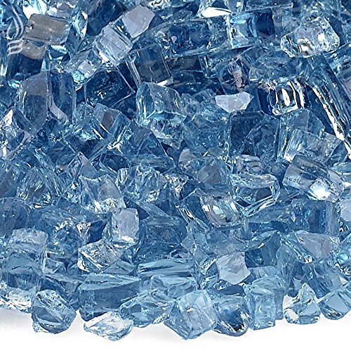 Image of American Fireglass 1 /4 inch Pacific Blue Fire Glass, 55 lb. Bag