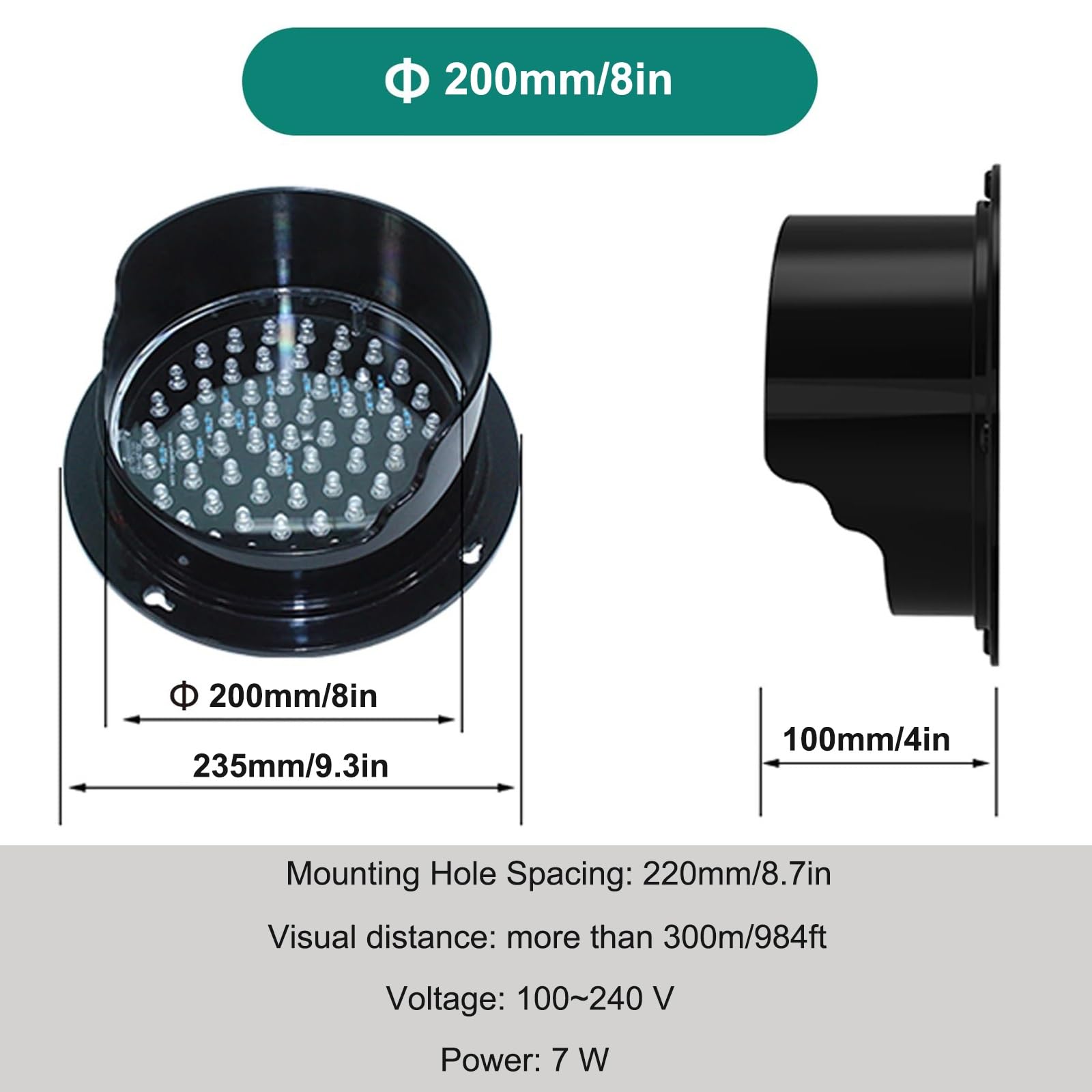 Amazon.co.jp: 赤黄緑 3 In 1 信号機、LED ストップライトランプ、交通