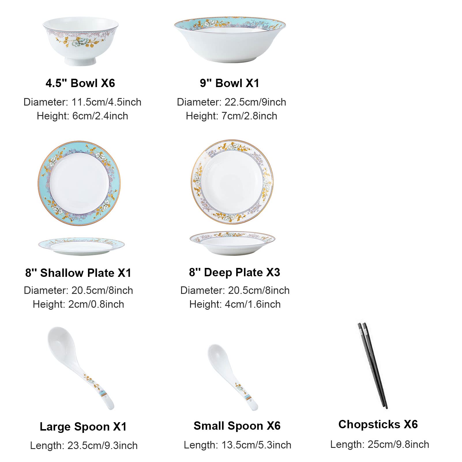 24-Częściowa Zastawa Stołowa Z Porcelany Kostnej, Lekkie Zestawy Talerzy I Misek, Zestaw Naczyń Dla 6 Osób, Zestawy Obiadowe Z Porcelany Kuchennej, Talerz Obiadowy, Talerz Sałatkowy, Miska Do Serwowa