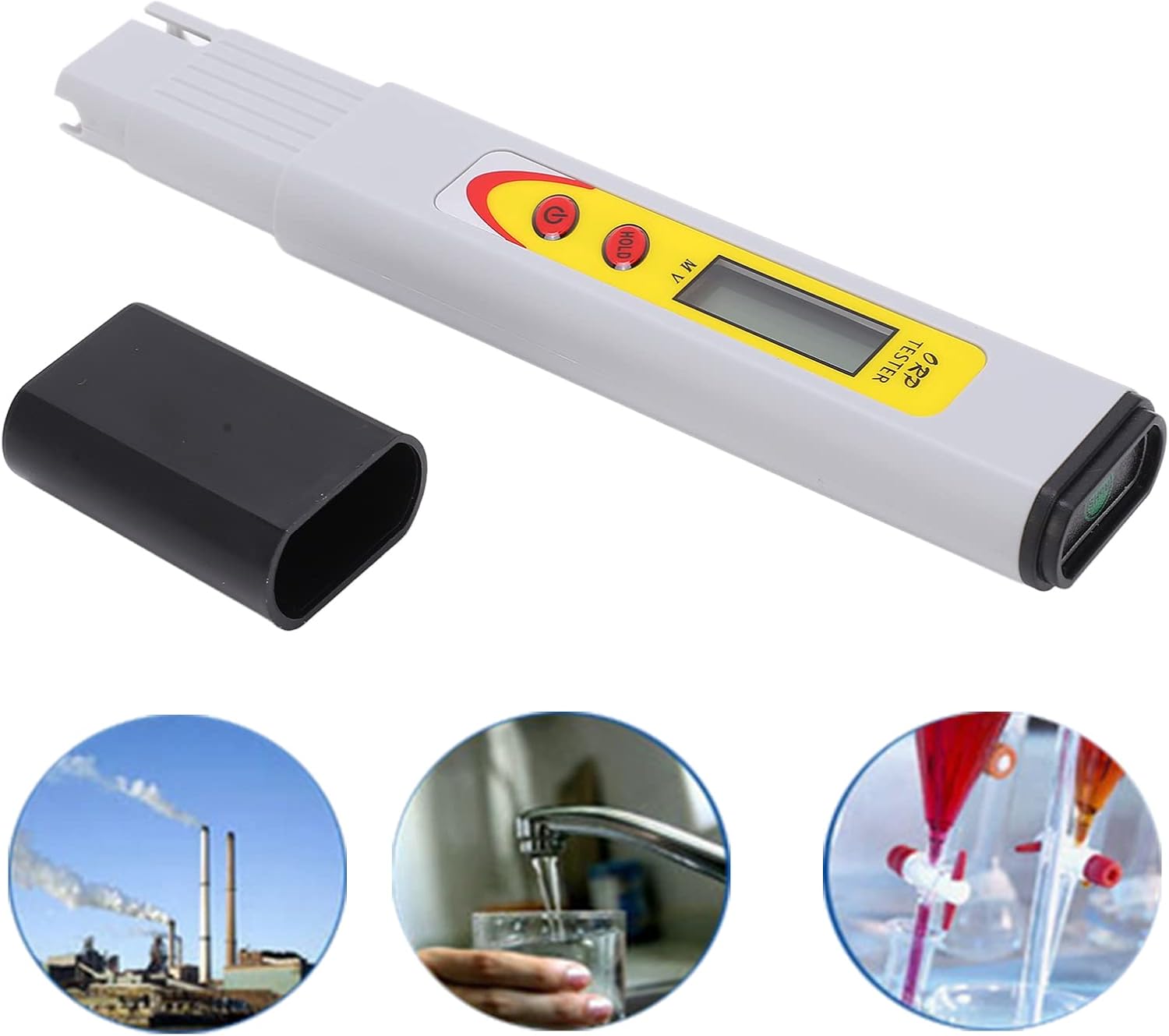 ORP Detection Pen ORP 969, High Sensitivity Water Quality Meter, Exquisite Sturdy Structure, Backlit LCD, for Aquariums, Hydroponics, Pools