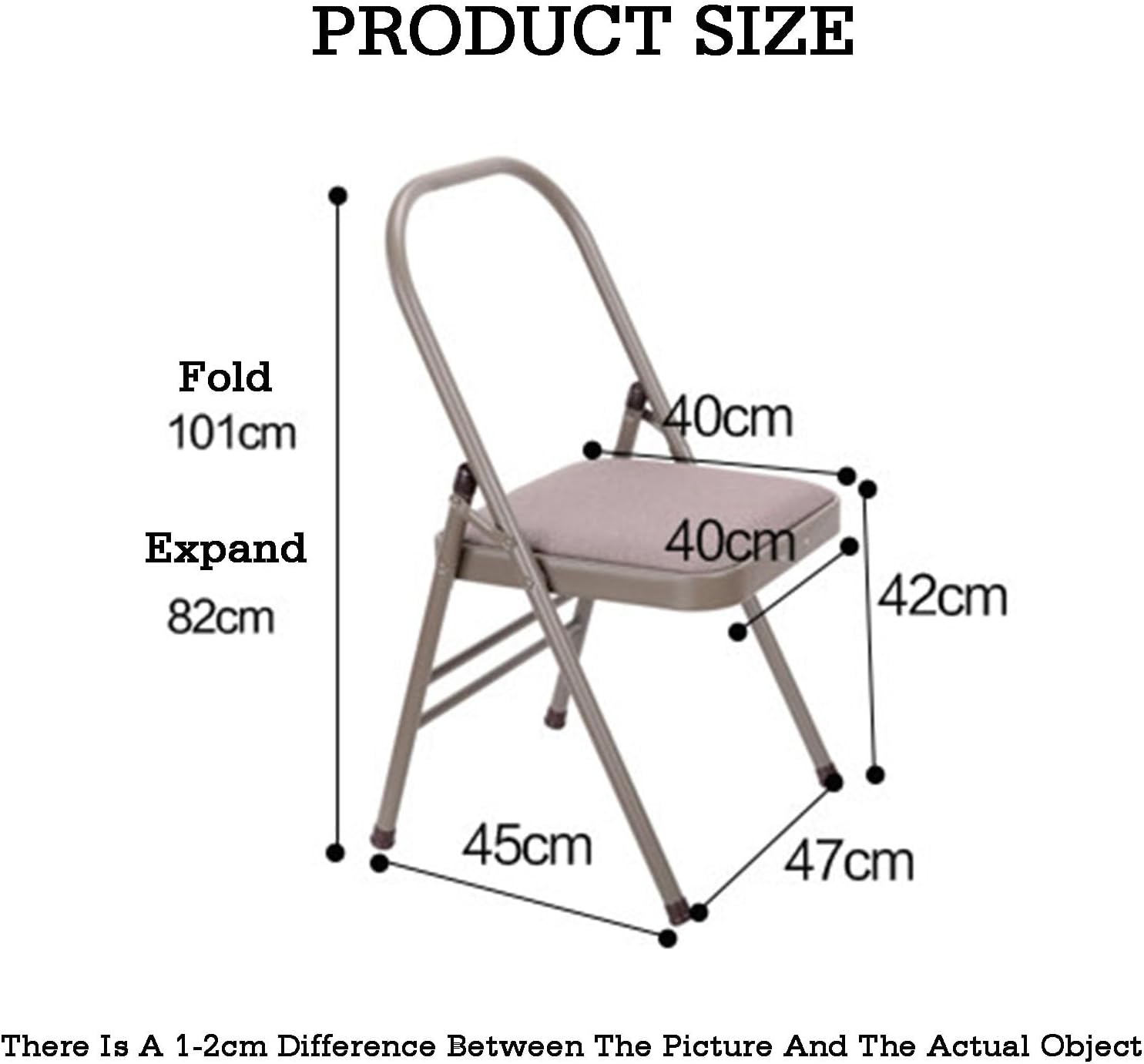 Складной стул для йоги и пилатеса Balance Training Chair с двойной опорой поперечной балки, для рабочего стола, компьютера, спинки