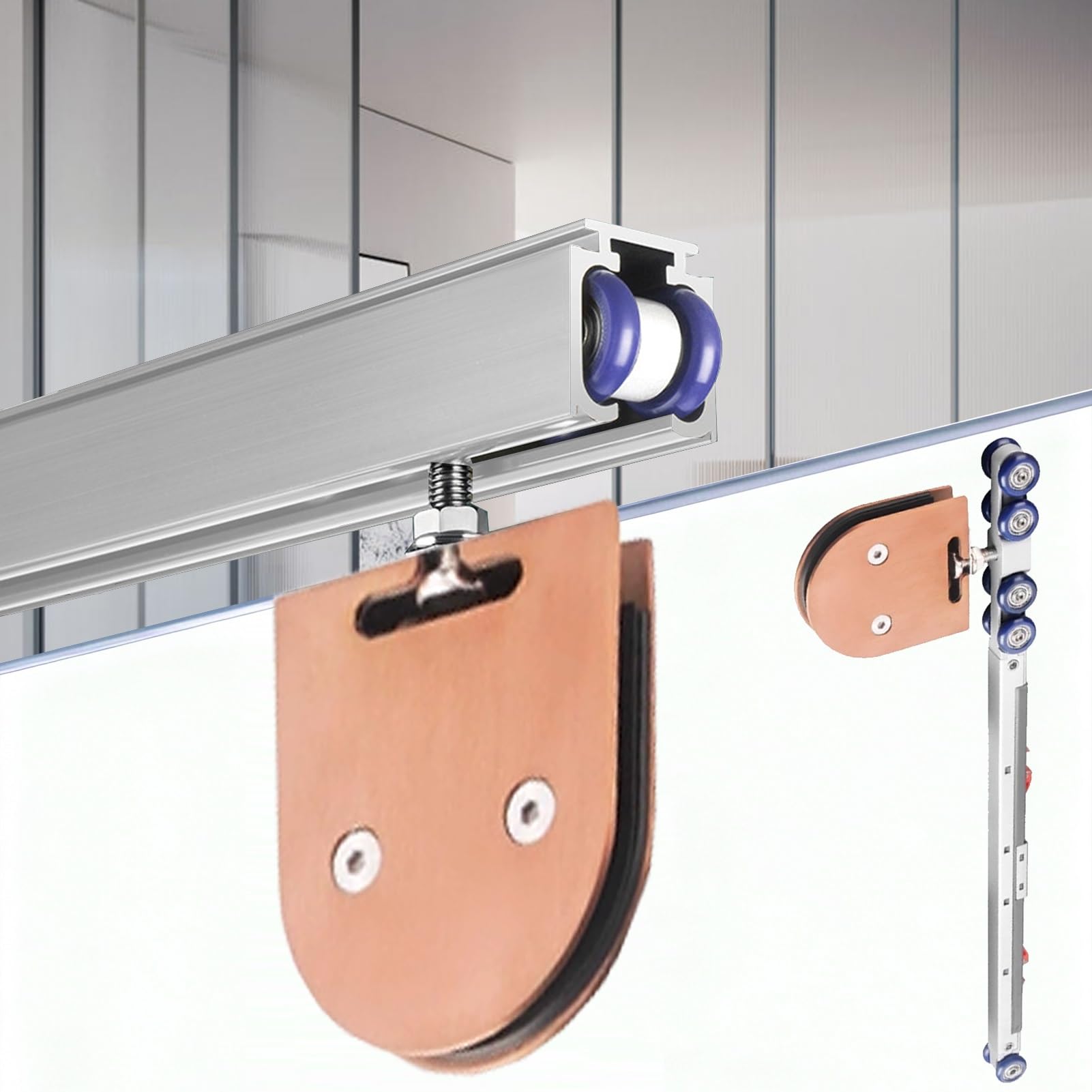 Porte coulissante en verre sans cadre pour optimiser l'espace de douche