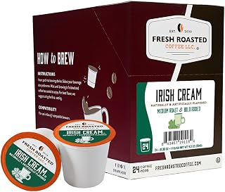 Fresh Roasted Coffee, Irish Cream, Flavored Coffee Pods, K-Cup Compatible, 24 Count