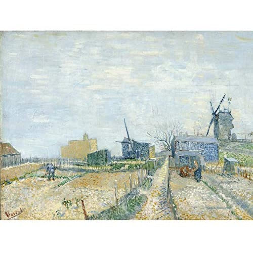 Vincent Van Gogh Montmartre Molens En Moestuinen Cropped Unframed Wall Art Print Poster Home Decor Premium