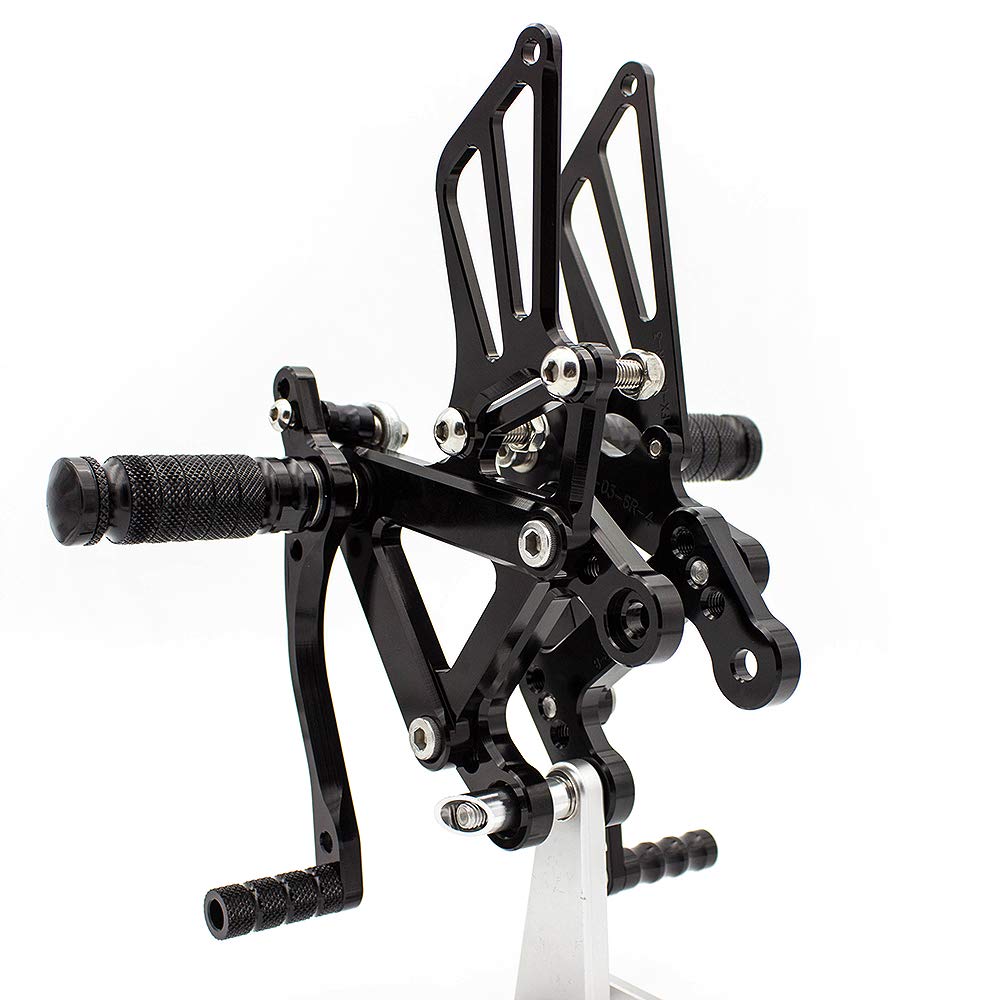 Amazon.com: CNC ZX6R 03-04Motorcycle Adjustable Rearsets Foot Pegs
